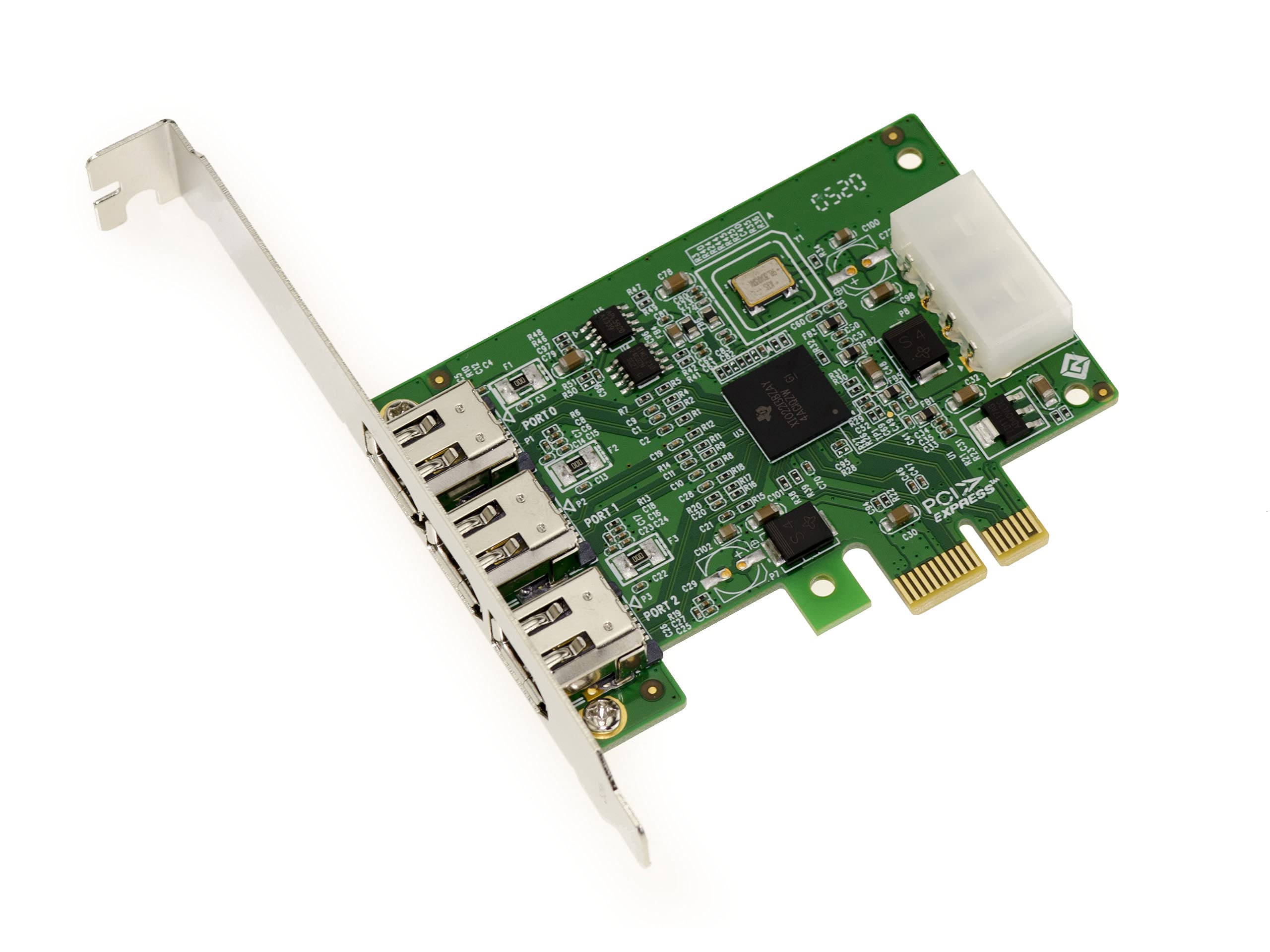 KALEA-INFORMATIQUE Carte PCIe FireWire 400 3 Ports TI XIO2213B | Carte PCIe FireWire 400 3 ports avec chipset TI XIO2213B