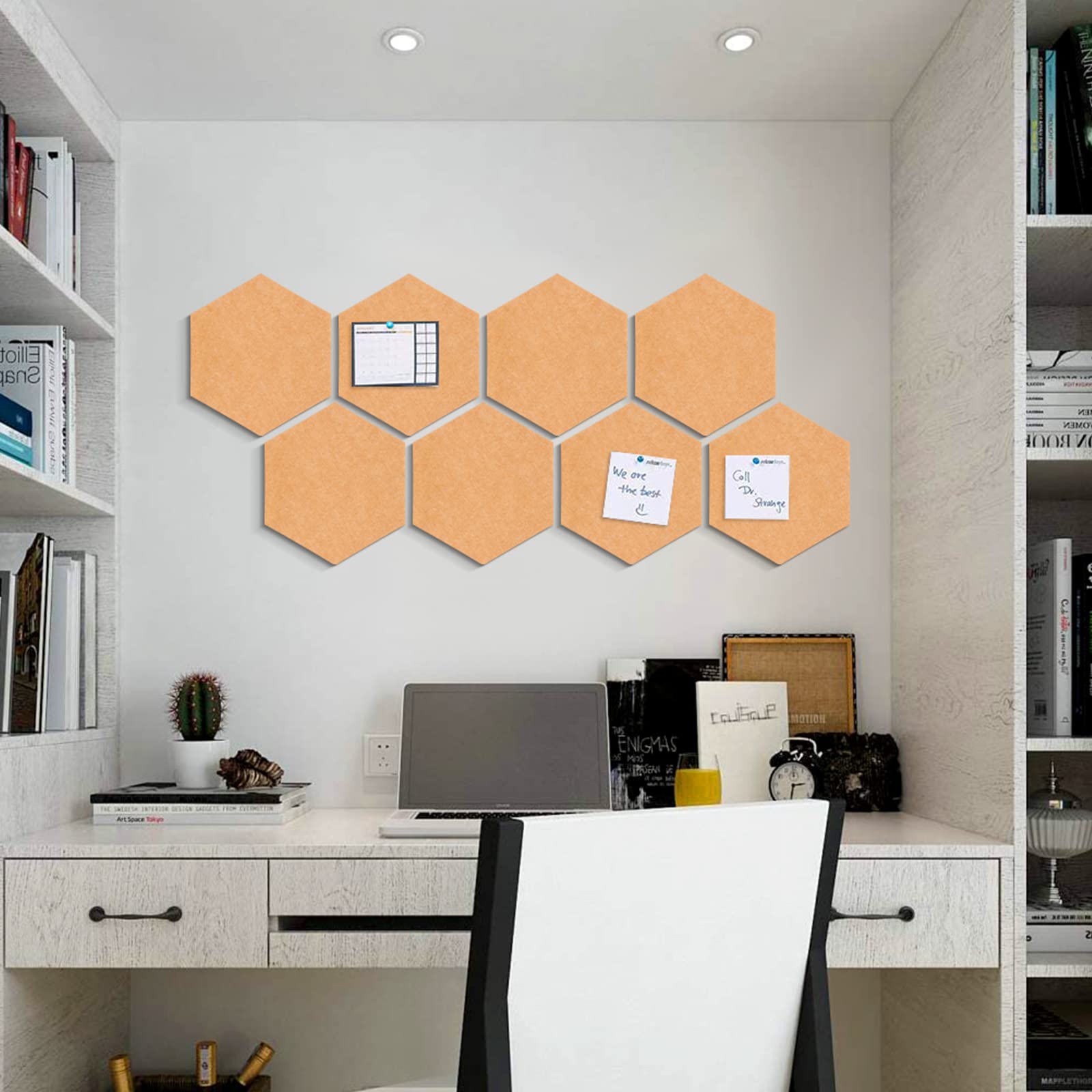Felt Hexagon Bulletin Board with 20 Pins - Image 3