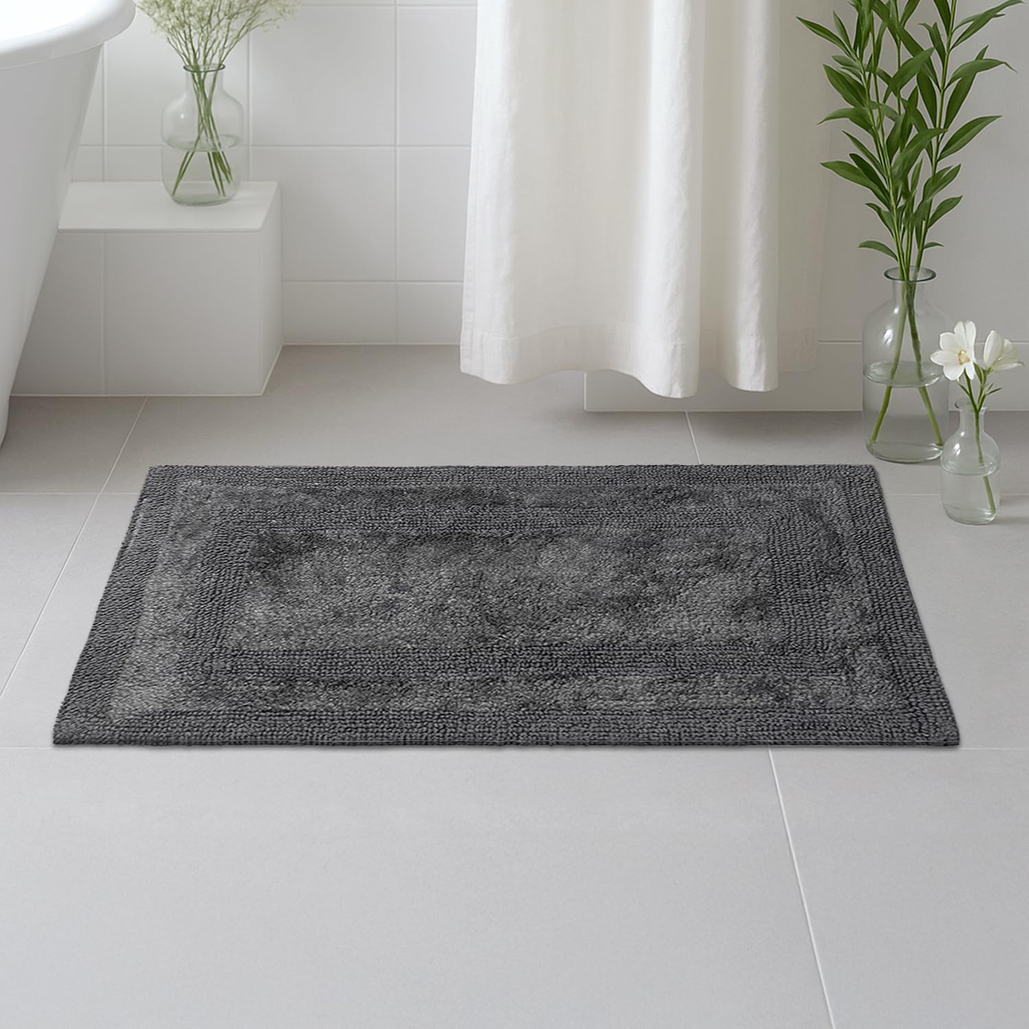 Premium Cotton Reversible Bath Mat - Earthy Fables -12