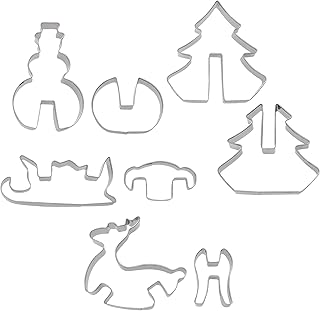 Chicago Metallic Christmas Tree 3D Cookie Cutter Set, 12-Piece, Silver