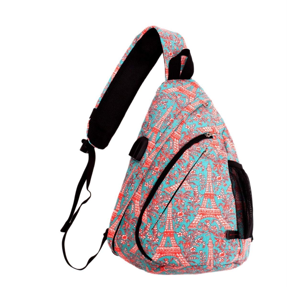 Sling Bag Multipurpose Daypacks Shoulder Bags Crossbody Backpack for Mens&Womens Hiking,Camping,Sports Chest Bag (Eiffel Tower)