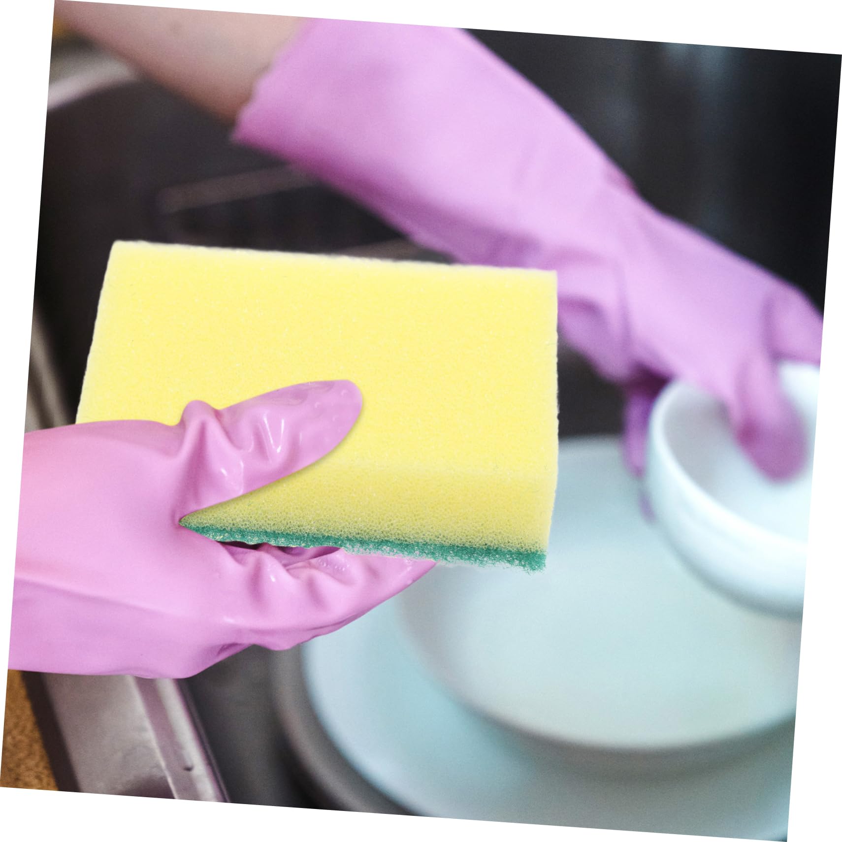 Alipis 100pezzi Spugne Per Pulizia Della Cucina Spugna Abrasiva e Antigraffio Per Piatti Utilizzo Versatile Per Compiti Di Pulizia Domestica e Cucina