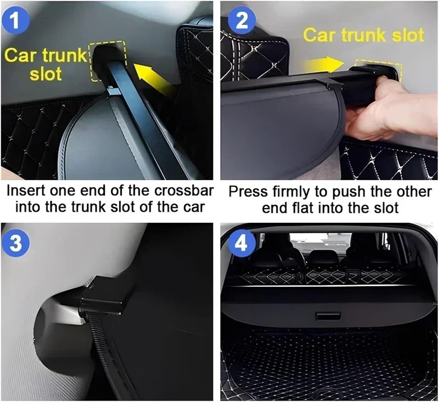 Car Trunk Cargo Cover Compatible With dodge Durango 2011~2024 2016 2017 2018 Rear Rack Luxury Luggage Cover Partition Car Auto Accessories(Canvas 2 row) image 3