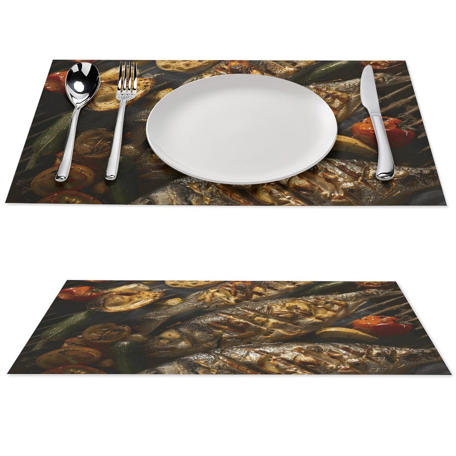 Set de table extérieur et intérieur lot de 6 tapis lavables pour terrasse