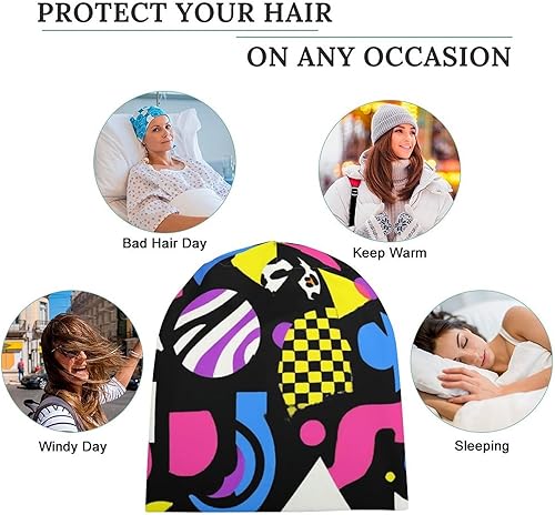 Miniatura 3 de Gorro de invierno de moda cálido y acogedor gorro de punto con puños para hombres y mujeres