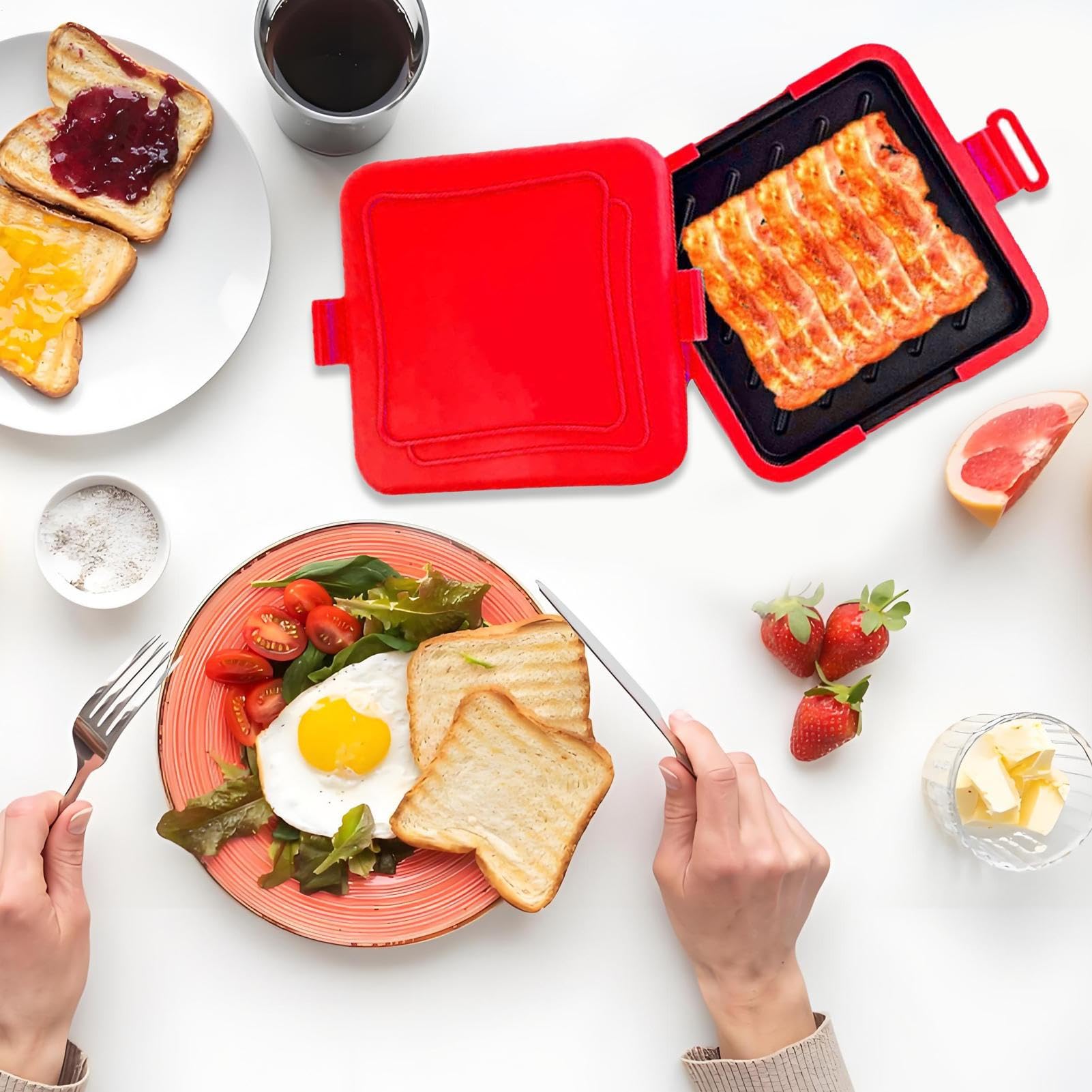 Grille-Sandwich - Préparateur De Sandwich Grillé Au Fromage - Presse pour Préparer des Snacks Grillés comme des Croque-Monsieur au Petit-Déjeuner