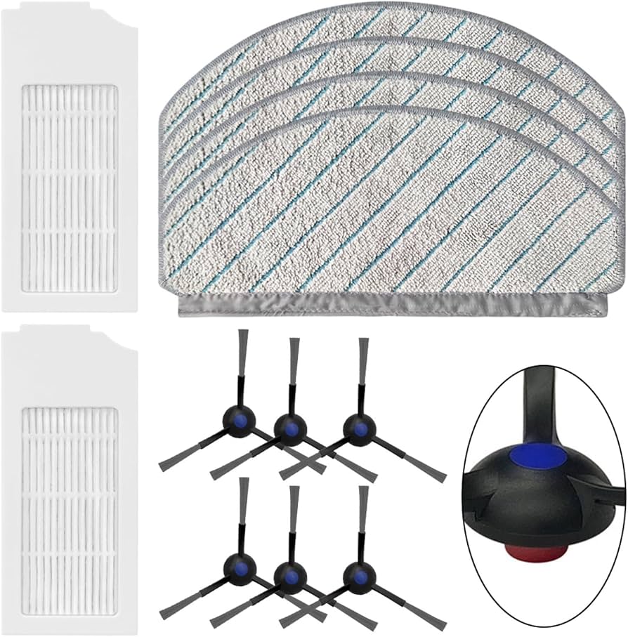 MuchLuckystar Serpillère avec 3 chiffons pour Deebot N20/N20+/N20 Pro/Pro Plus, support de serpillère