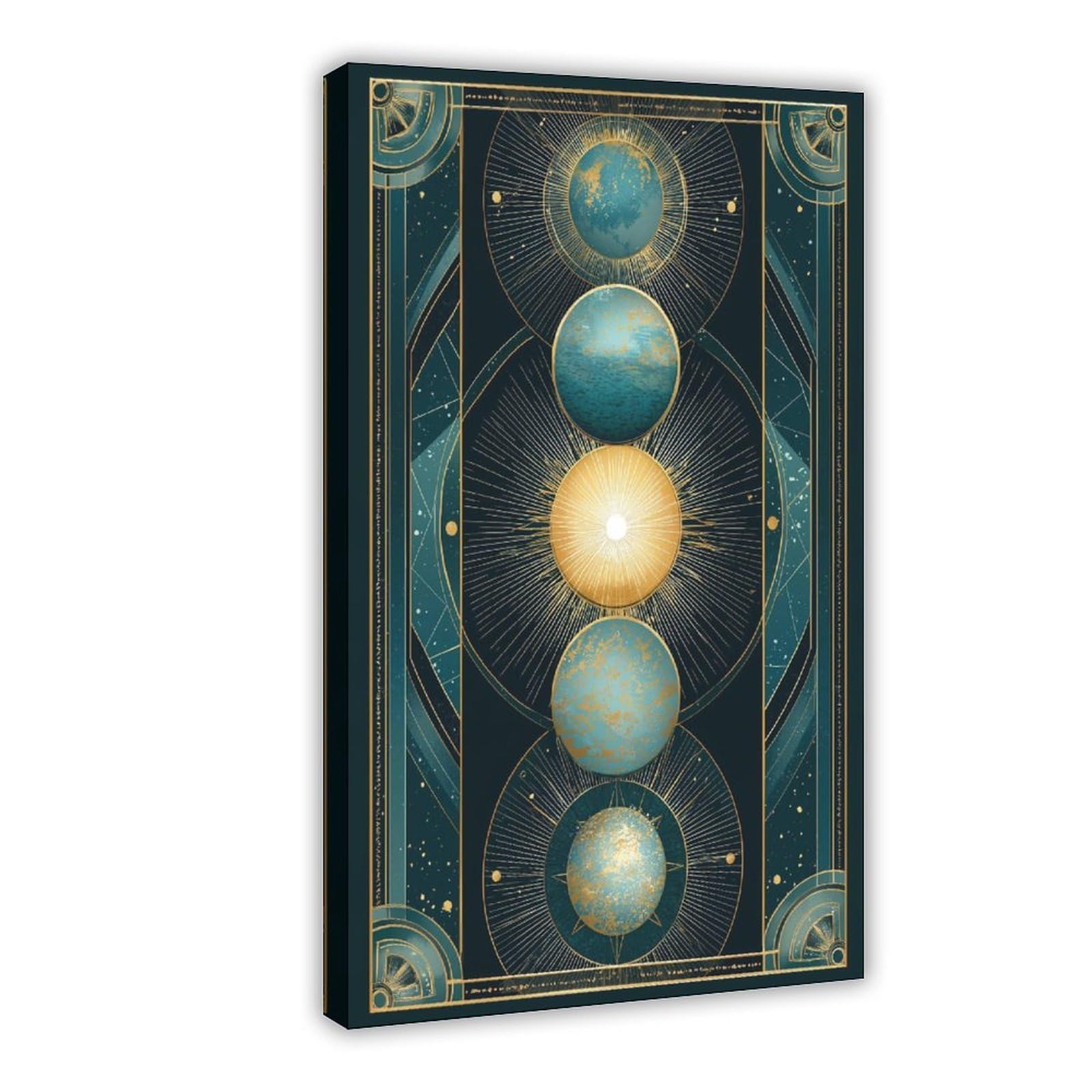 MRYCQ Art Deco Celestial Poster Canvas Poster for Living Room Decor Gift