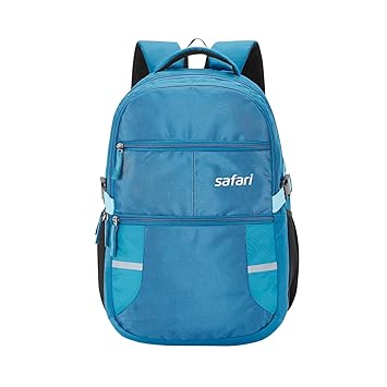 Safari Omega Spacious/Large 5 Compartment Laptop Backpack With Raincover, College Bag, Travel Bag For Unisex, Teal, 30 Litre - image, photos
