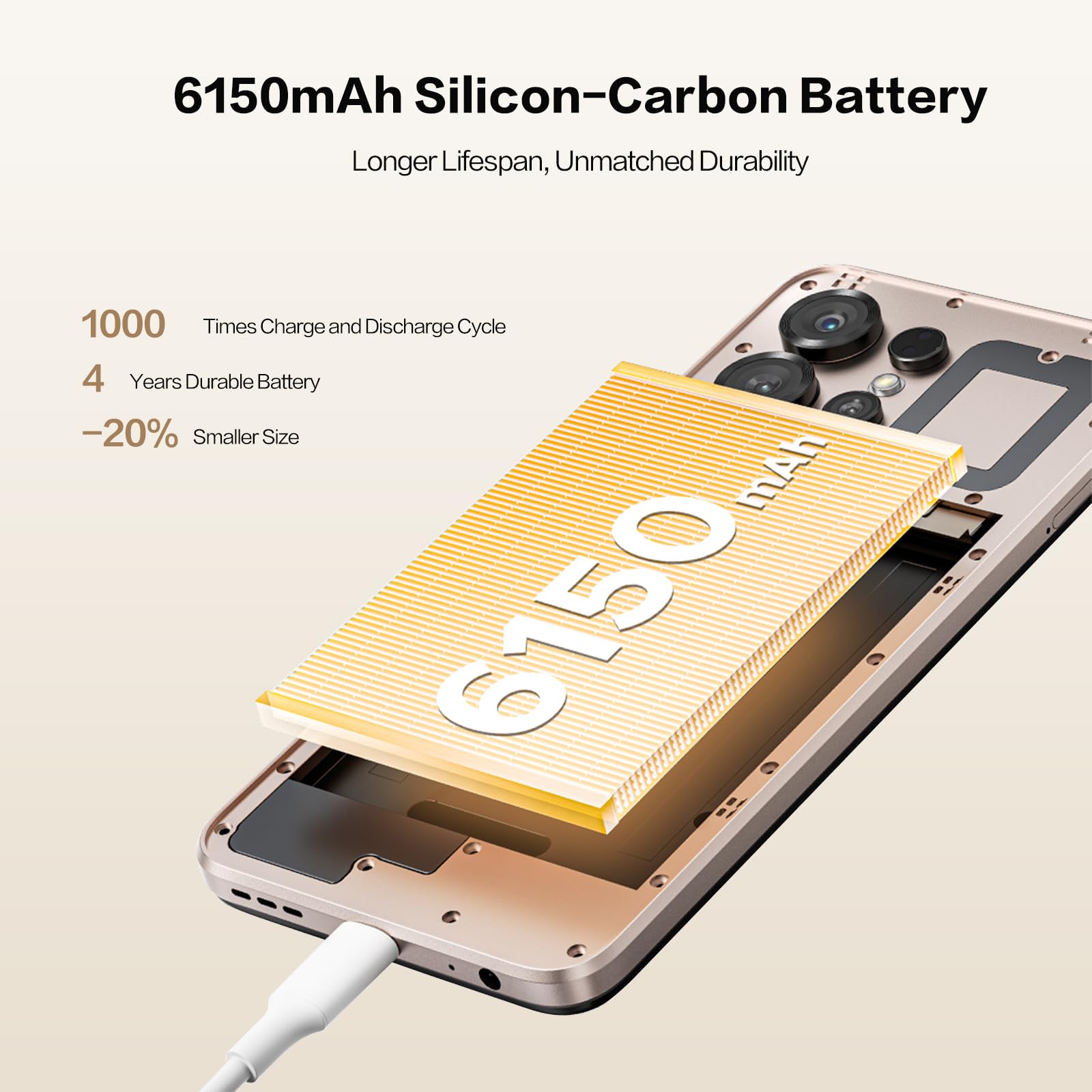 DOOGEE Note56X ゴールド 64/24GB Android16 DOOGEE Not 56X Cep Telefonları, En Yeni Android 16 Smartphone