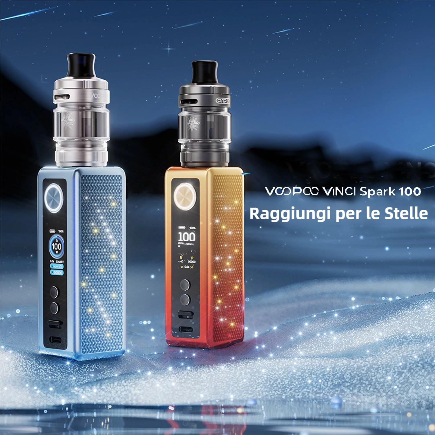 VINCI Spark100 | VOOPOO VINCI Spark100 Pod Kit 5-100 W(Metal Gray) | Batteria singola 18650(non inclusa) - Sigaretta elettronica vaporizzatore - Senza e-liquid, senza nicotina No Nicotine