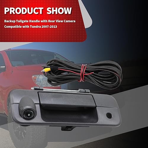 Miniatura 5 de Nakkaa 690900C051 GAH010026 - Manija de respaldo para puerta trasera con cámara de visión trasera compatible con Tundra 2007-2013
