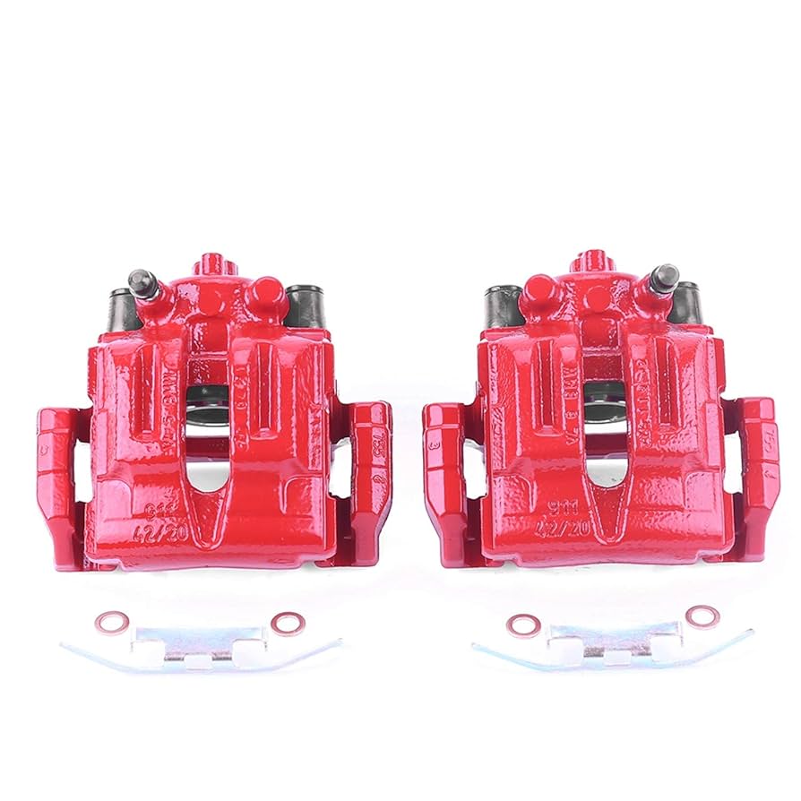 Amazon.com: Power Stop Rear S3226 Pair of High-Temp Red