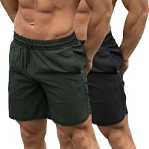 TEZO 2 Pack Mens Athletic Shorts Quick Dry Lightweight Running Workout Lightweight Sports Gym Shorts