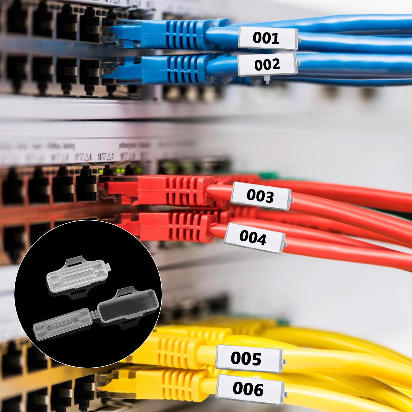 90 Etiquetas Adhesivas De Cable Autoadhesivas, Etiqueta
