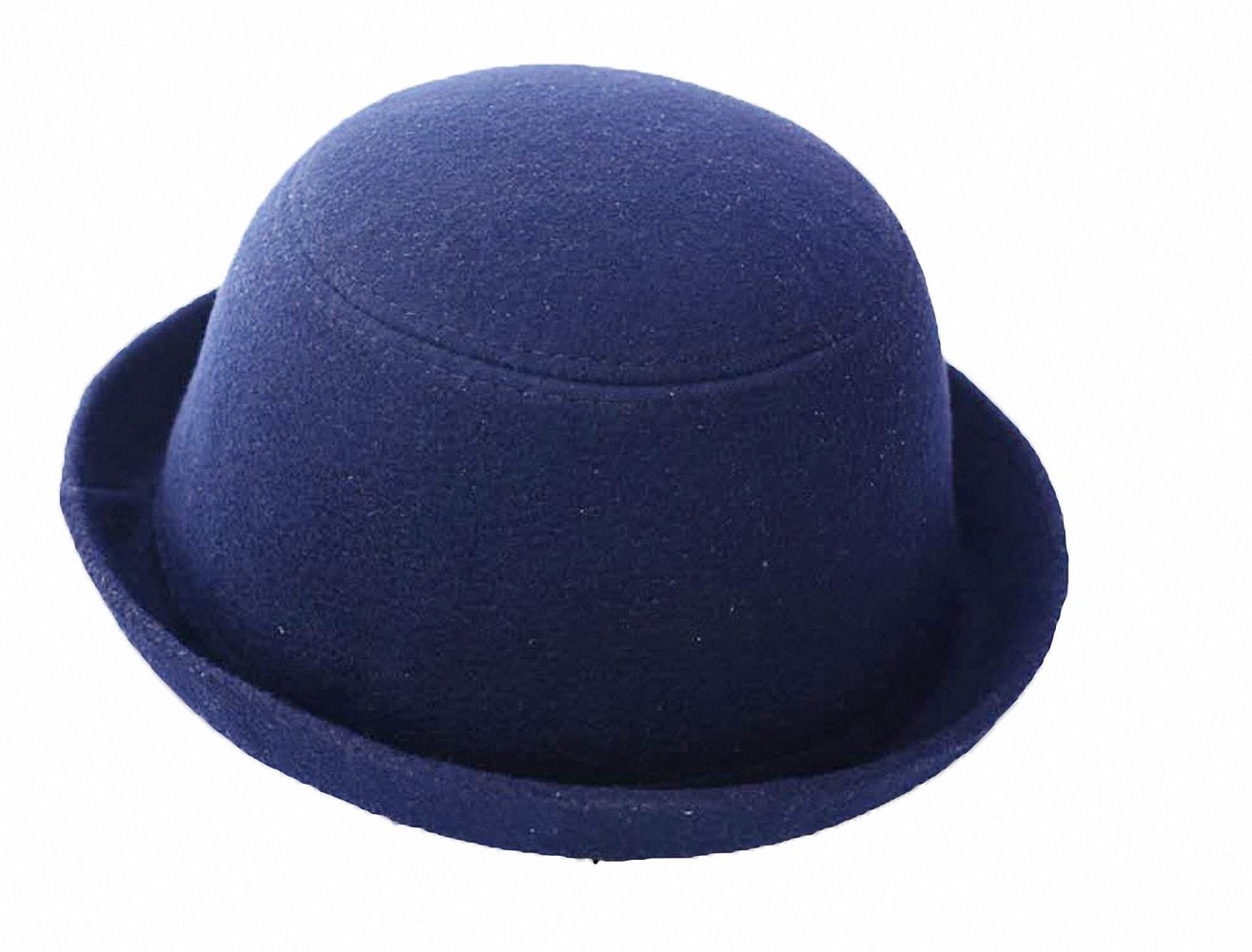 Womens Felt Vintage Cloche Derby Hats Autumn Elegant Beanie Cap Winter Bowler Church Hat Party Bucket Hat