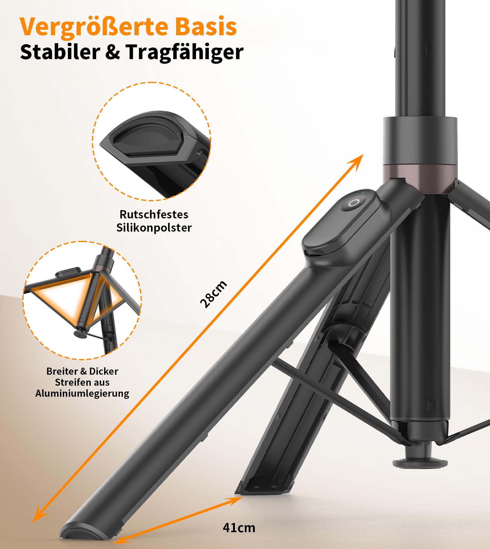 TONEOF 168cm Automatisches Selfie Stick Handy Stativ, Handy Halterung mit Magnetischer Wiederaufladbarer Fernbedienung,360° Drehbar Stativköpfe Ständer mit 2 Rotationsachsen für iPhone/Android–Schwarz
