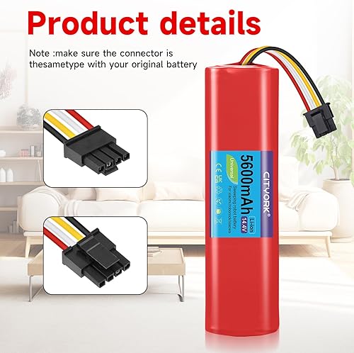 Miniatura 4 de Batería robótica de repuesto para Xiaomi Mijia Roborock S5 S6 S50 S51 S55 Xiaowa E20 E25 E35 Series