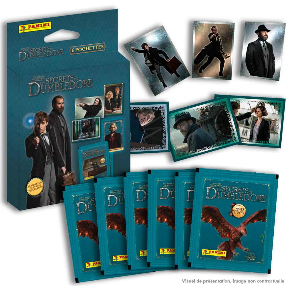 Album Panini Les Animaux Fantastiques + Range-cartes - 24 Pages, 120 Stickers (dont 20 Brillants) - Collection Secrets De Dumbledore