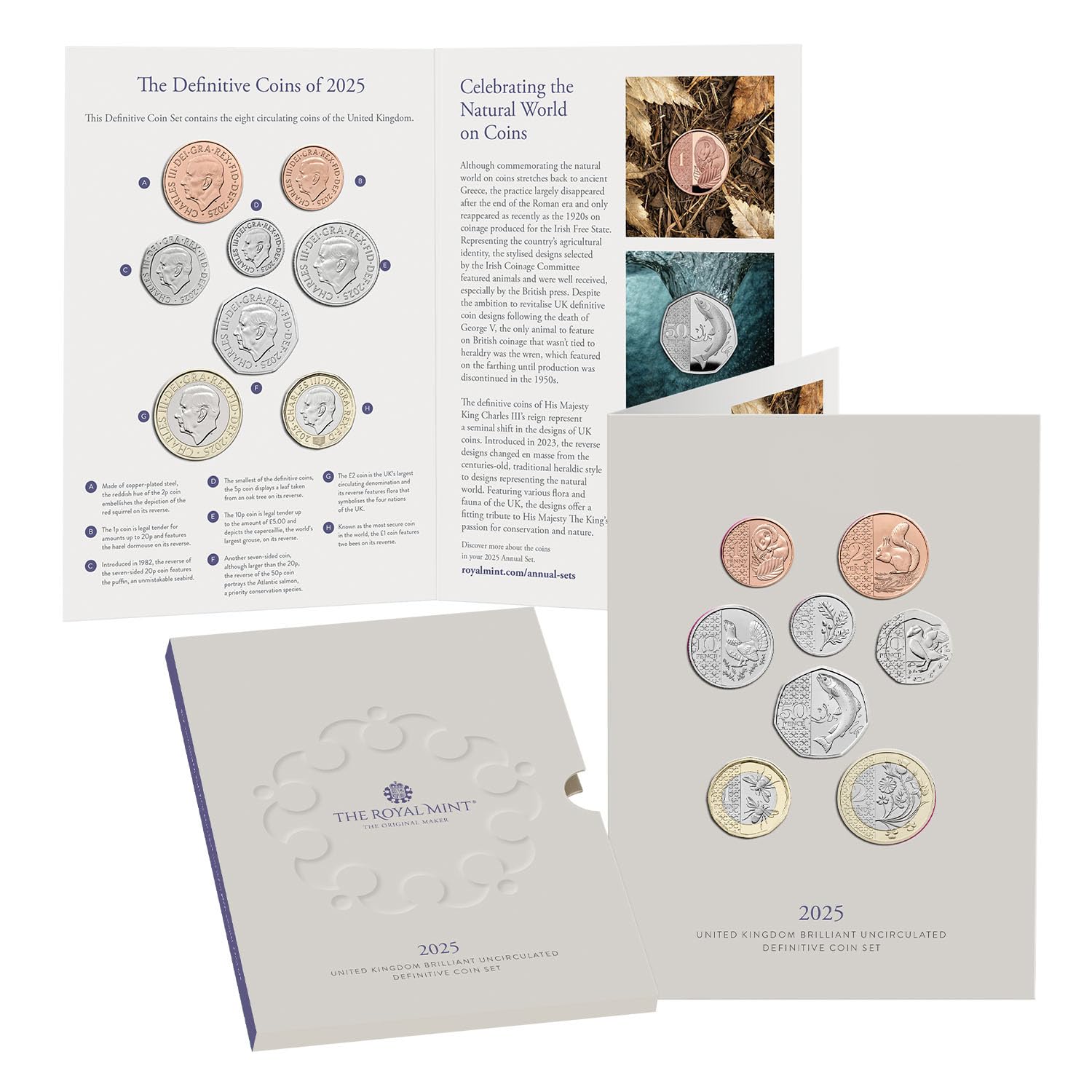 The Koin Club Royal Mint 2025 UK Brilliant Uncirculated Definitive Coin Set Highly Collectable, Small - Image 2