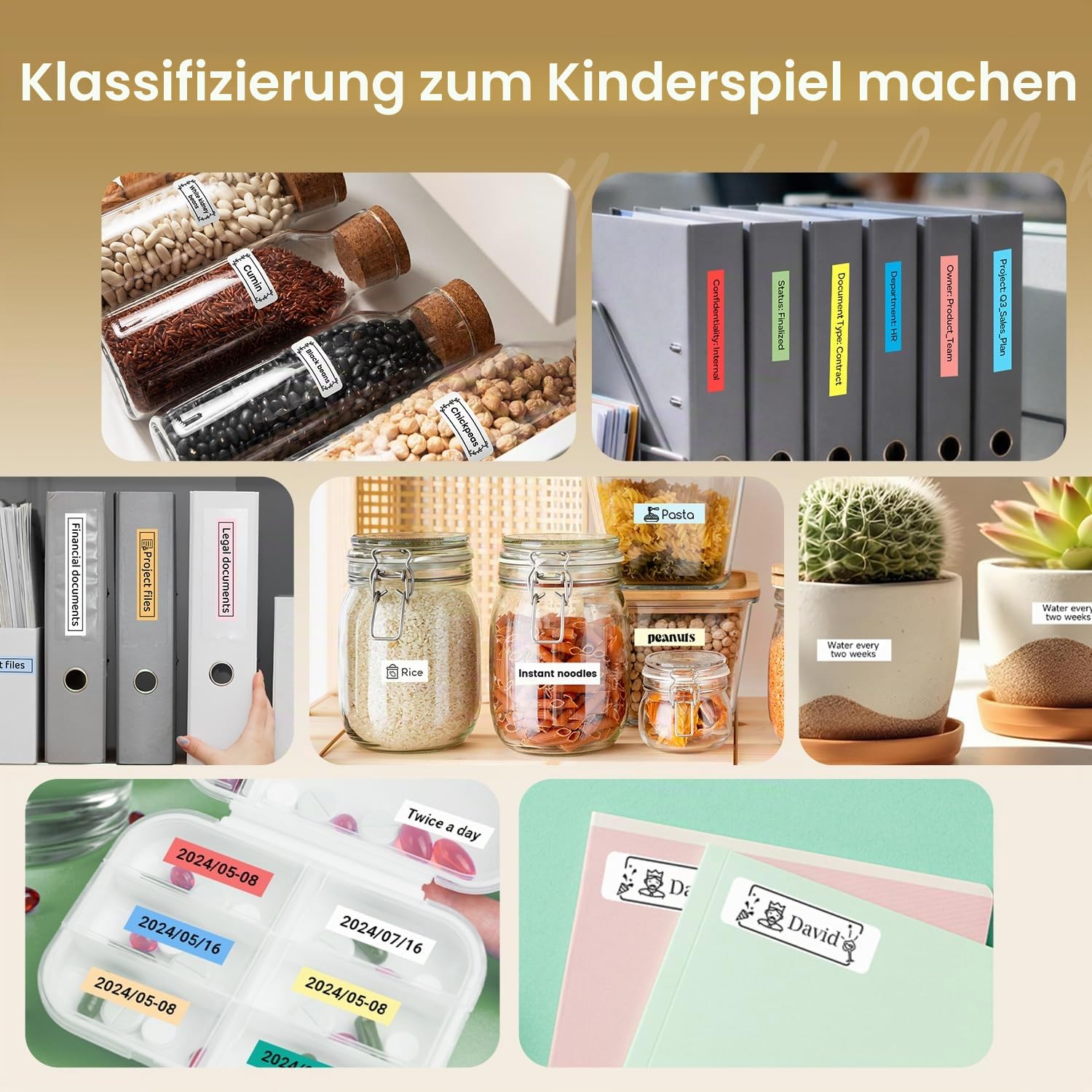 Phomemo A30 Etikettendrucker, Tragbares Beschriftungsgerät Bluetooth, Etikettiergerät Selbstklebend Kompatibel with 4 Etikettenband, Thermotransfer-Satin drucker für Zuhause, Vintage Grün