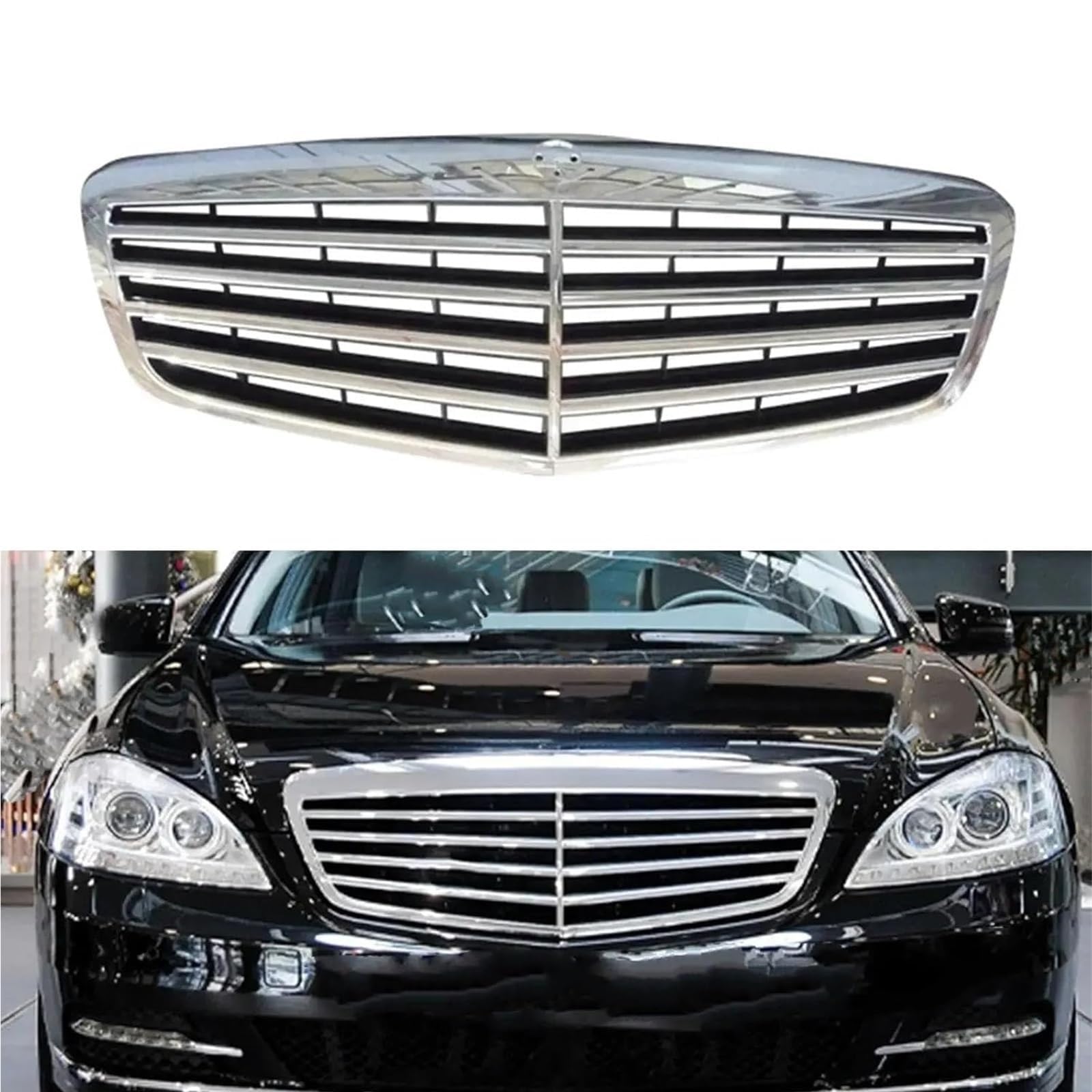 BXQDAM Front grille,Compatible with Mercedes-Benz S-Class W221 2010-2013,Front grille parts