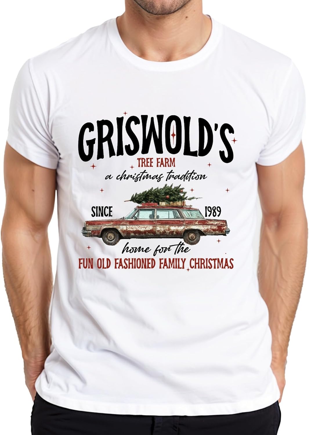 Griswolds Tree Farm - Maglietta da uomo con scritta Clark, con