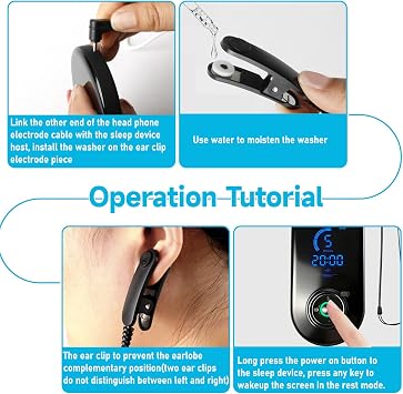 Sleep Aid Device with Ear Clip, Vagus Nerve Stimulation, 3 Modes & 9-Level Adjustment, USB Charging, Calming Relief Tool for Adults Sleep Support Accessory