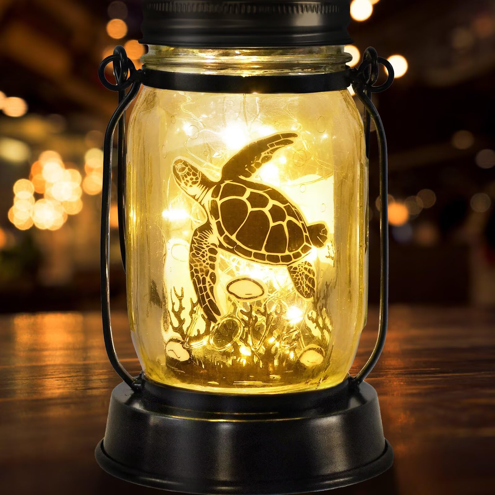 kyoryuger Sea Turtle Gifts for Women/Men Turtle Lovers Solar Lantern Mom Birthday, Mothers Day, Solar Garden Decoration Outside for Yard, Patio,Backyard,Porch