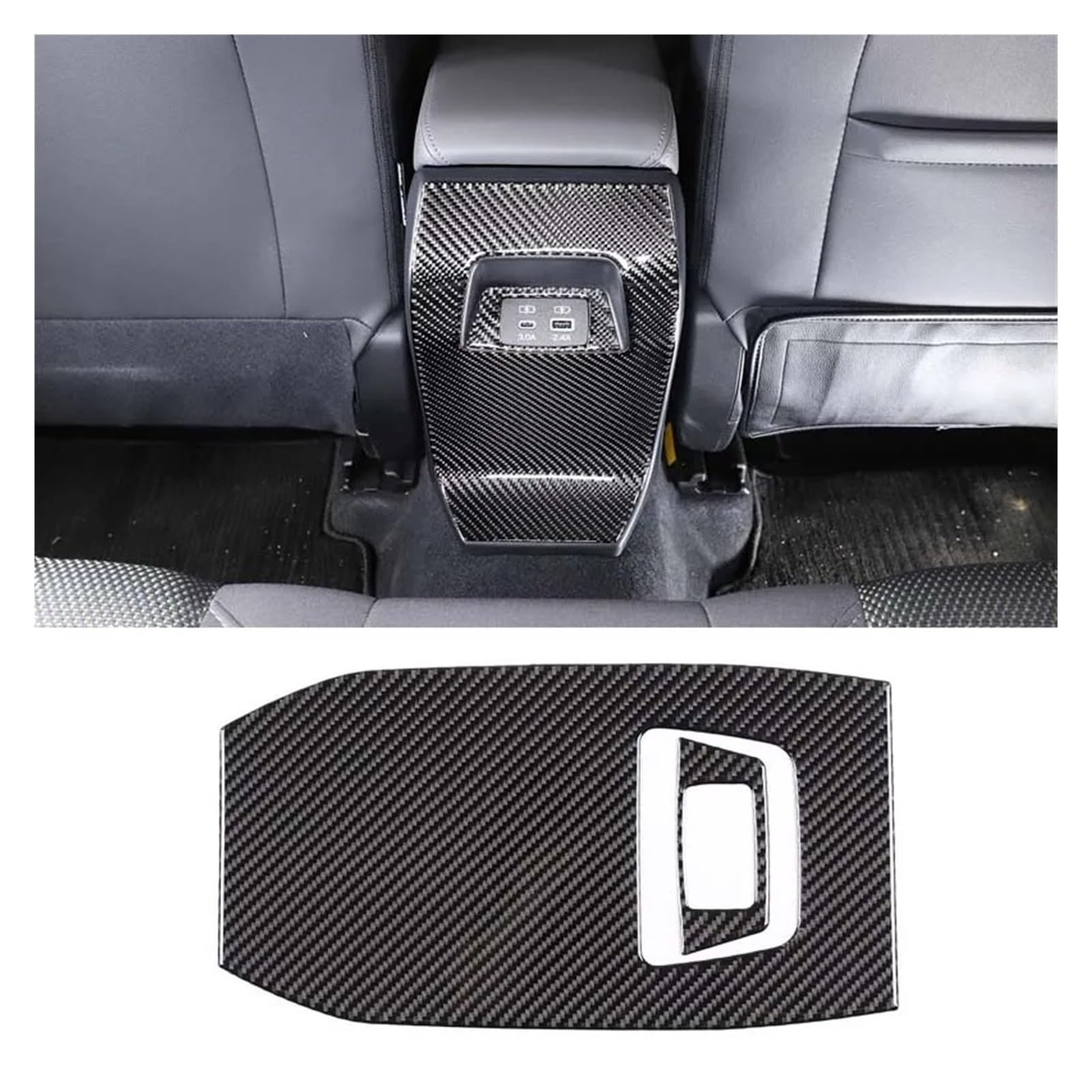 Interior Mouldings for Subaru for Crosstrek 2024 Black Carbon Fibre Car Interior Decoration Trim Frame Stickers Car Accessories Car Accessory(A-b)