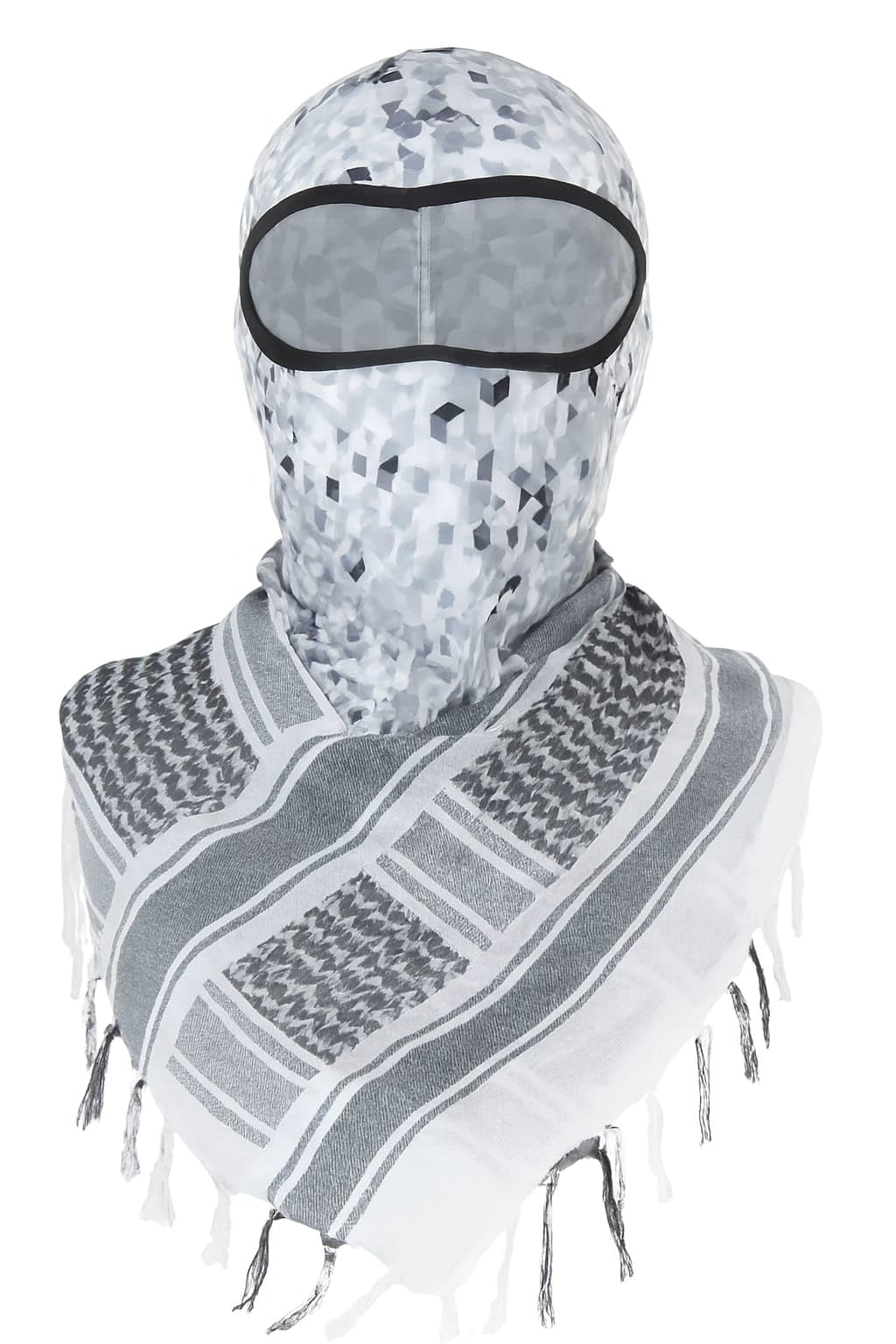 Elmhurst Co. Tactical Shemagh Balaclava Bundle Military Survival Gear Set Keffiyeh Face Mask Airsoft Outdoor Combat CAMO-6