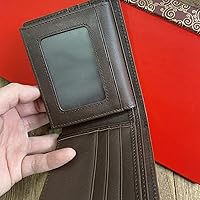 Vista 6 de CHERRY CHICK Billetera de lujo para hombre hecha a mano de piel auténtica plegable