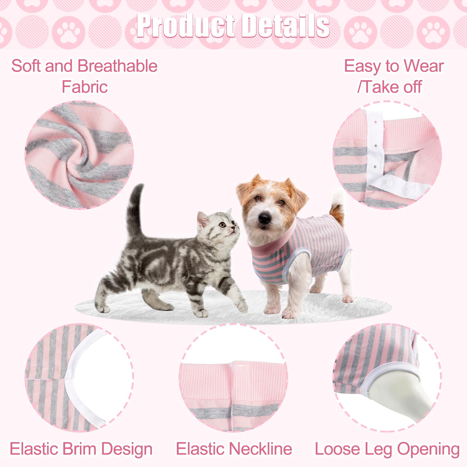 FEimaX Dog Surgery Recovery Suit, Dog Recovery Suit after Surgery for Female Male Dog Cone E-Collar Alternative - Image 4