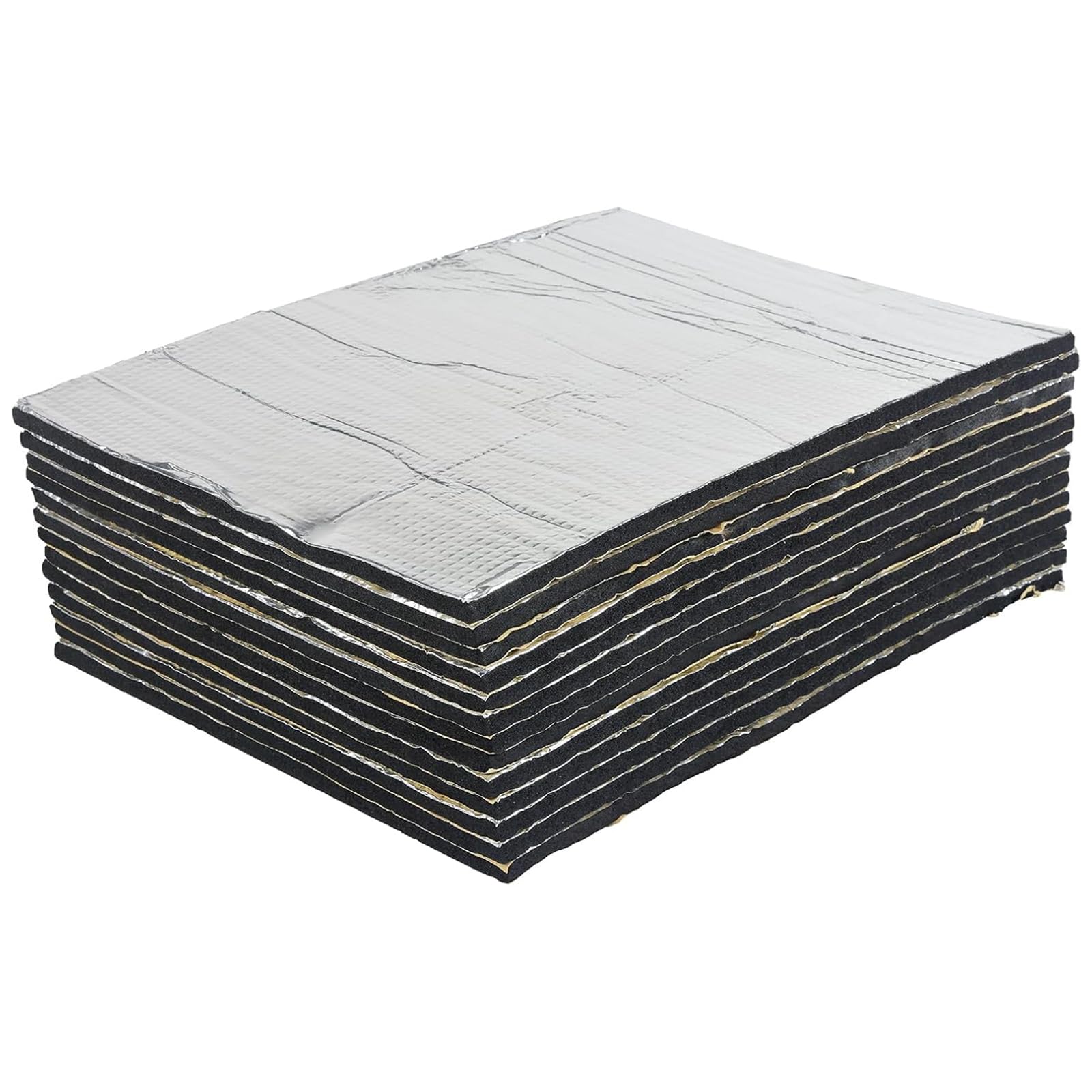 Pannelli Fonoassorbenti Auto Tappetino Isolante Acustico per Auto Isolamento Termico Auto 5MM Tappetino Fonoassorbente per Auto Tappetino Insonorizzazione Autoadesivo Isolamento Acustico e Smorzamento