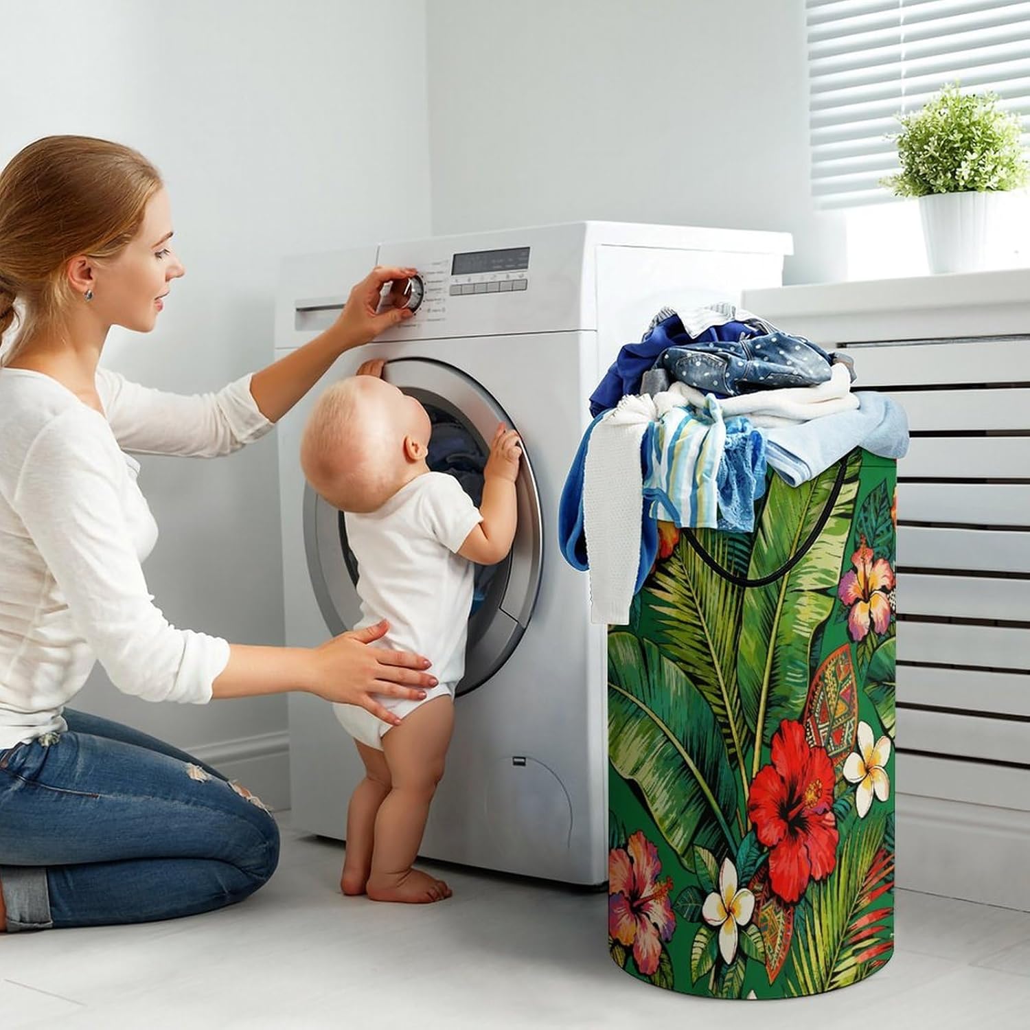 Dirty Clothes Basket Extra Large 110l Open Top Laundry Hamper With Portable Carry Handles, Foldable Waterproof Clothes Basket Spacious Laundry Bag For Bedroom Bathroom Laundry Room Dorm