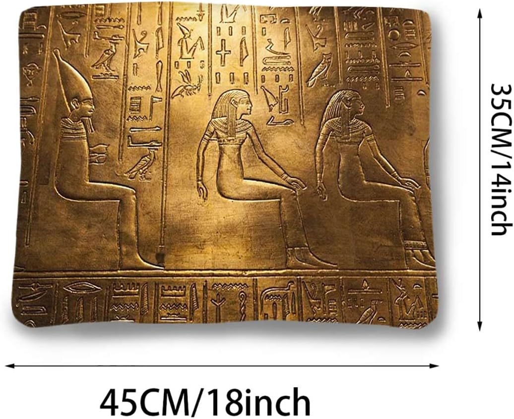 review Old Coffee Brown Pets Cat Bed Pet Blanket Thermal Egypt Hieroglyphics Soft Warm Puppy Blanket Cover Dog Cat Fluffy Fur Blanket Sleep Egyptian Print 14