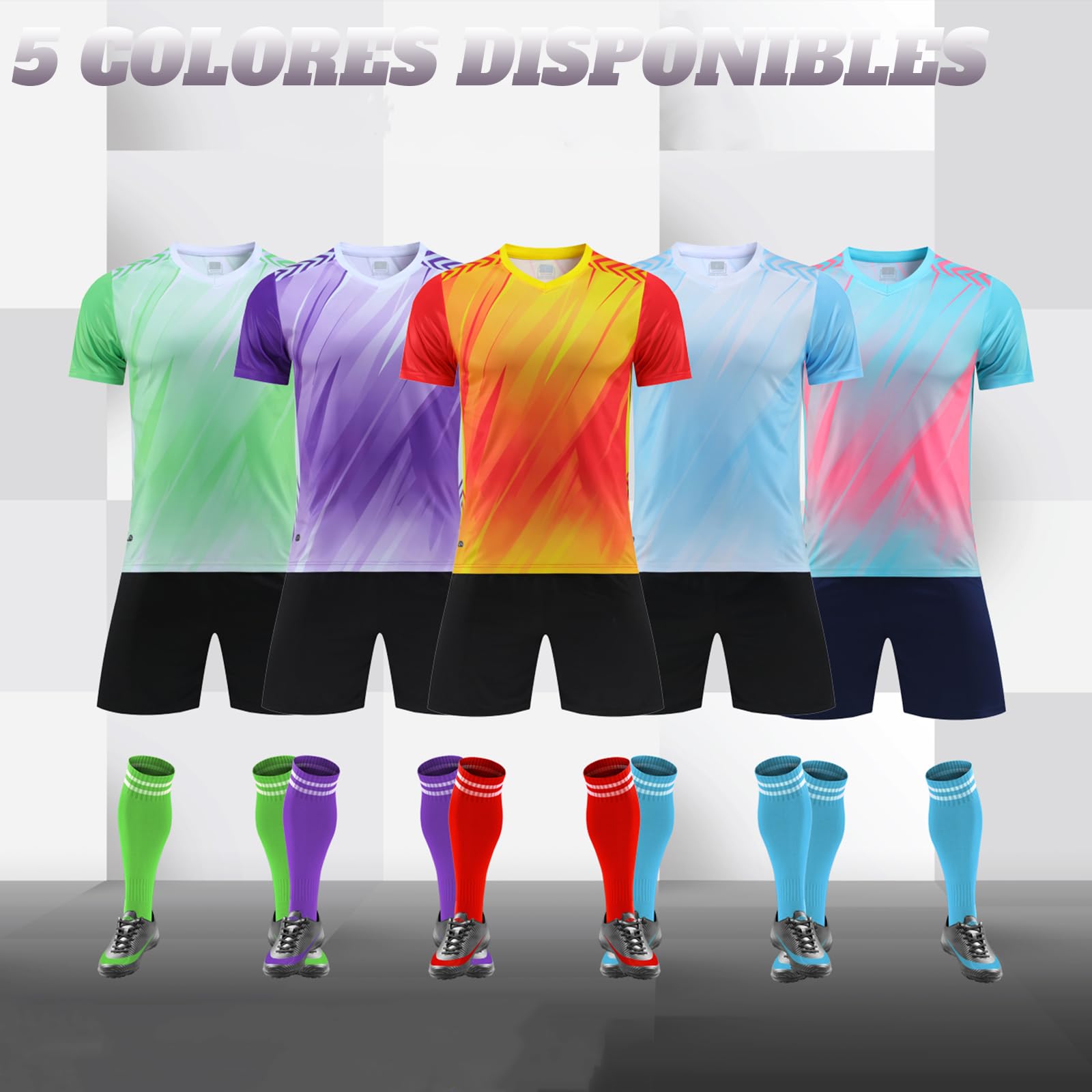 OPUTWDF Equipacion Futbol Niños Personalizada Camisetas Futbol Niño con Tu Nombre y Número Equipación