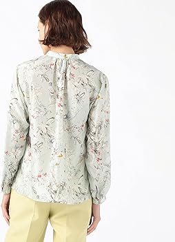 メッシュフラワープリント ショルダータックブラウストゥモローランド