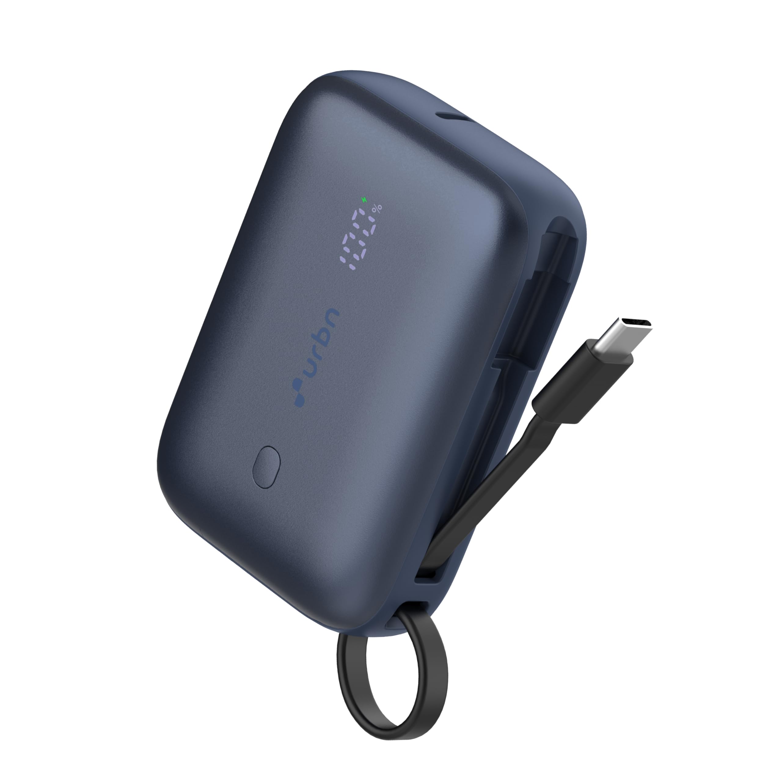 URBN 10000 mAh 35W Super Fast Charging Power Bank with Built-in USB-C Cable| Triple Output | Two Way Fast Charge | Made in India | for MacBook Air, iPhone, Android & More (Blue)-image-14