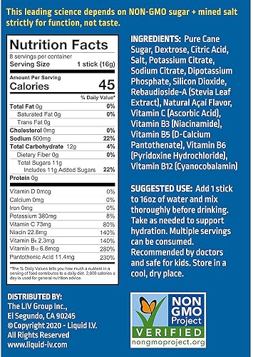 Miniatura 7 de Liquid IV Passion Fruit - Multiplicador de hidratación de 8 unidades 16 GR