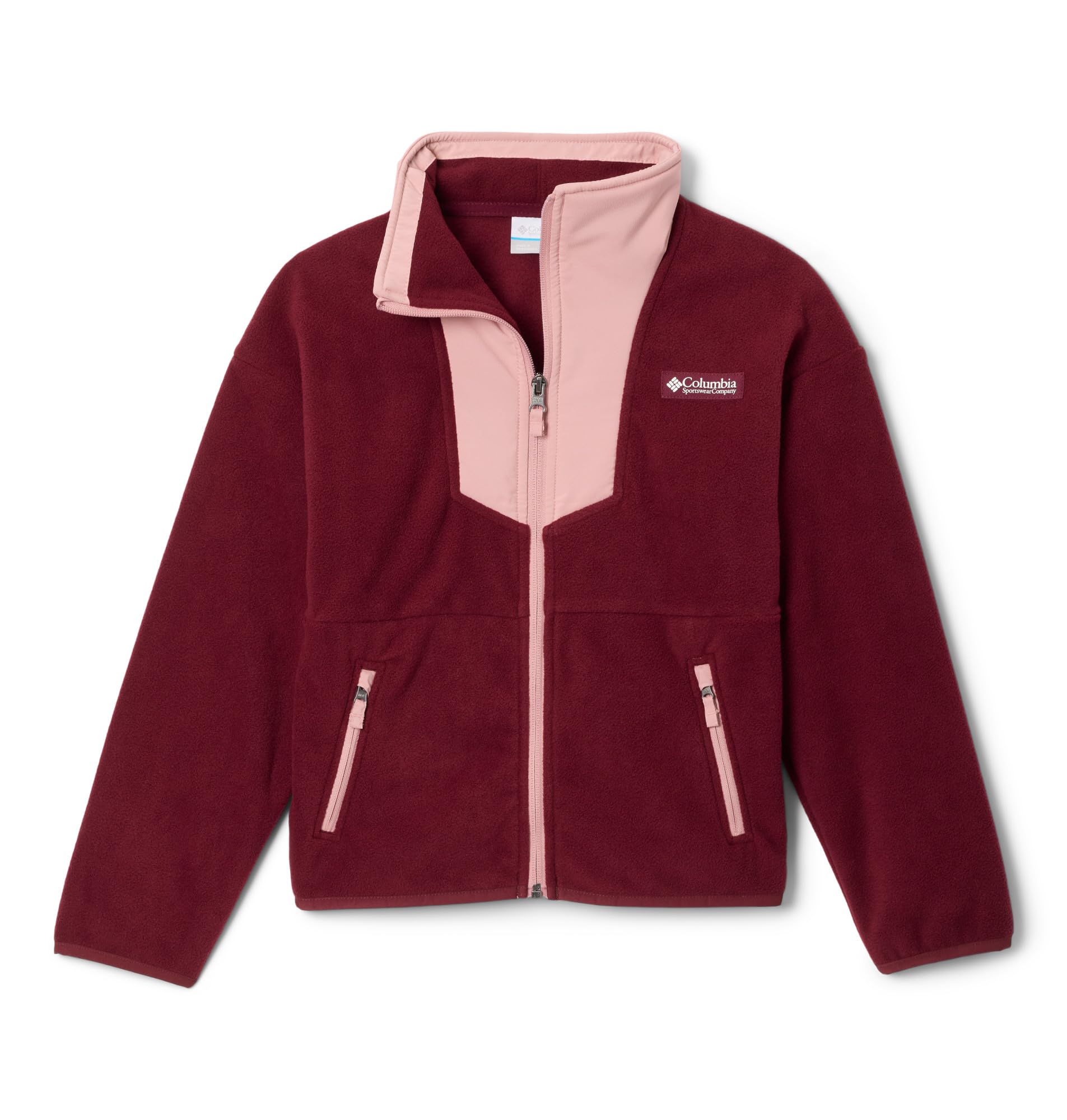 Columbia Dziecięca kurtka polarowa Sequoia Grove Full Zip Fleece Rich Wine/Eraser Pink, S