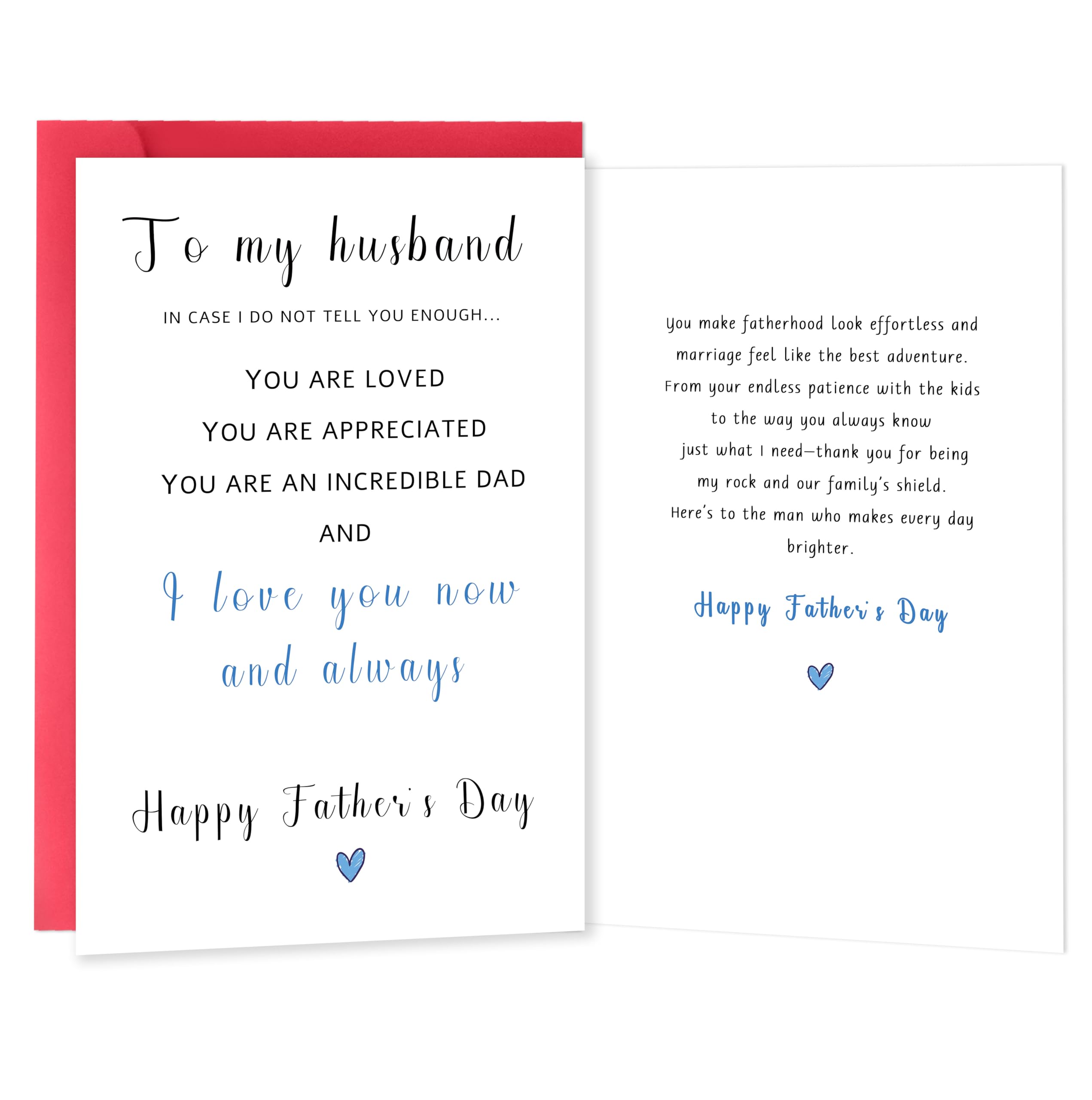 IDU Funny Fathers Day Card for Husband，Fathers Day Card Gifts from Wife，Father's Day Gifts Cards for Husband