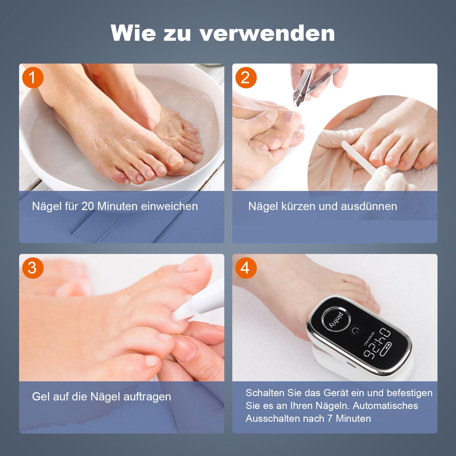 Produktbild von 5.0 Nagelpilz-Lasergerät Mit 2 Nagelkunststreifen – Nnn013 – Zur Behandlung Von Nagelpilz