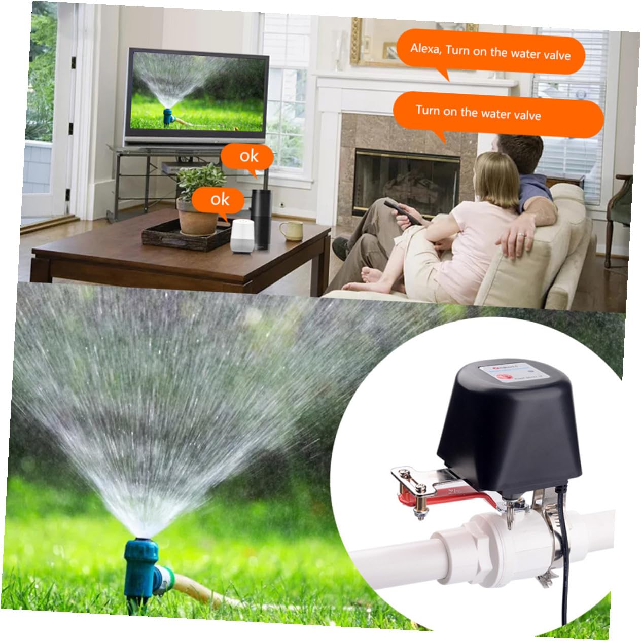 Válvula de Bola Inteligente Ac220 Negro Plástico Metal
