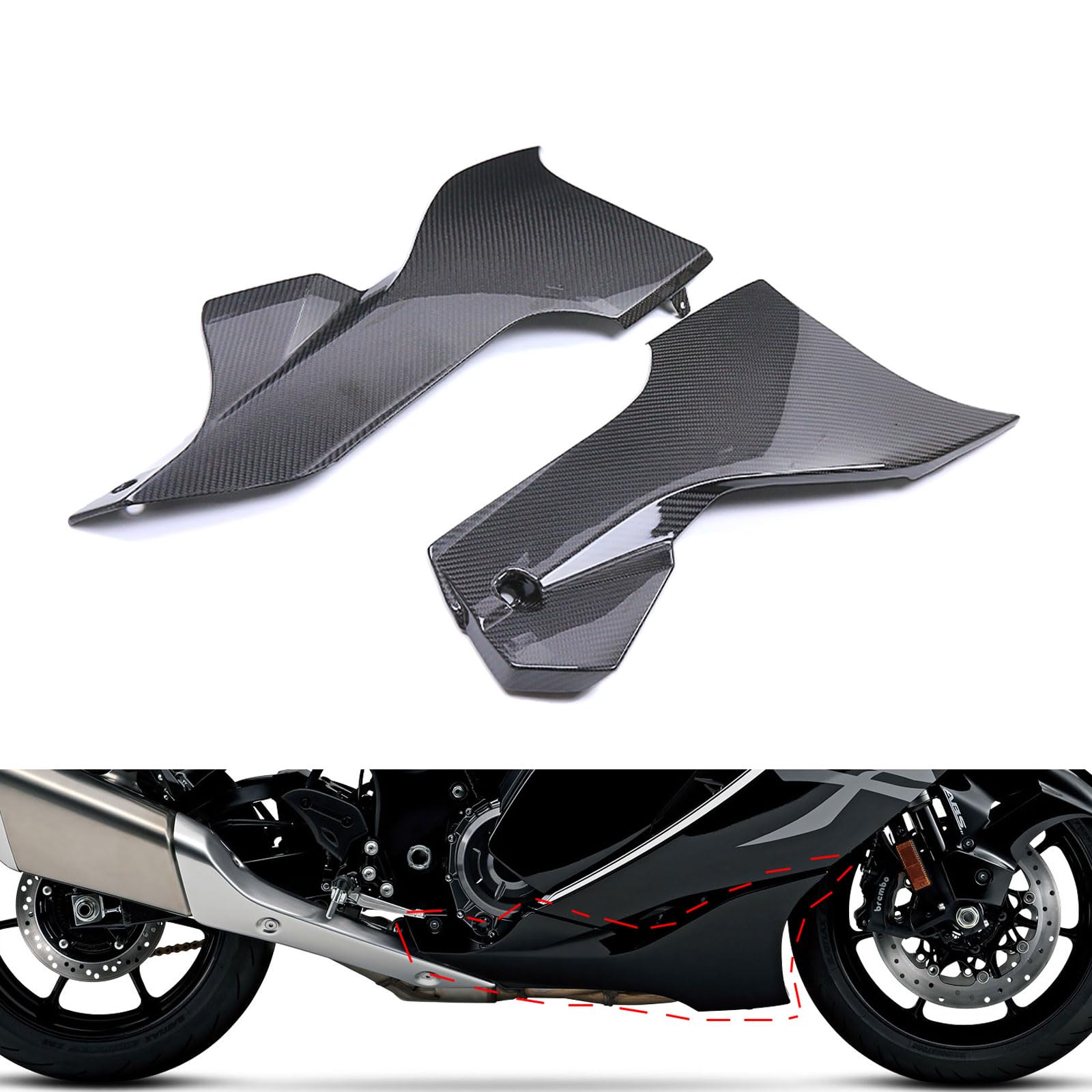 Amazon.com: SeppDMV For Suzuki hayabusa Belly Pan 100% Full