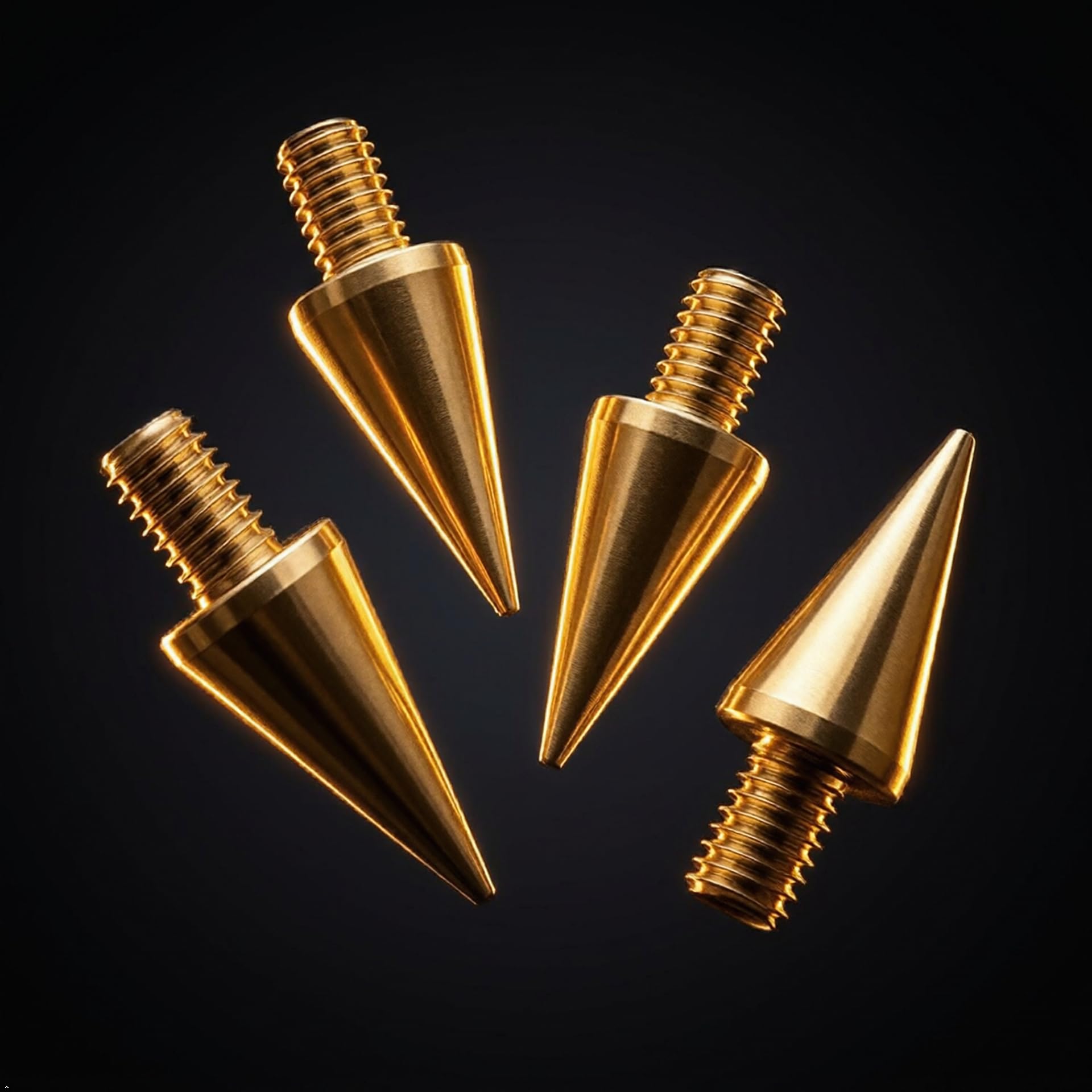 PrecisionGeek - M5 8mm dia Laiton Haut-Parleur Pointes de découplage/Cônes Lot de 4