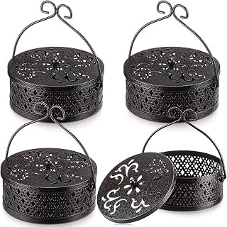 VEMART - Porta-Bobina de bronce, portabroquillas para colgar portátil con asa redonda, color negro