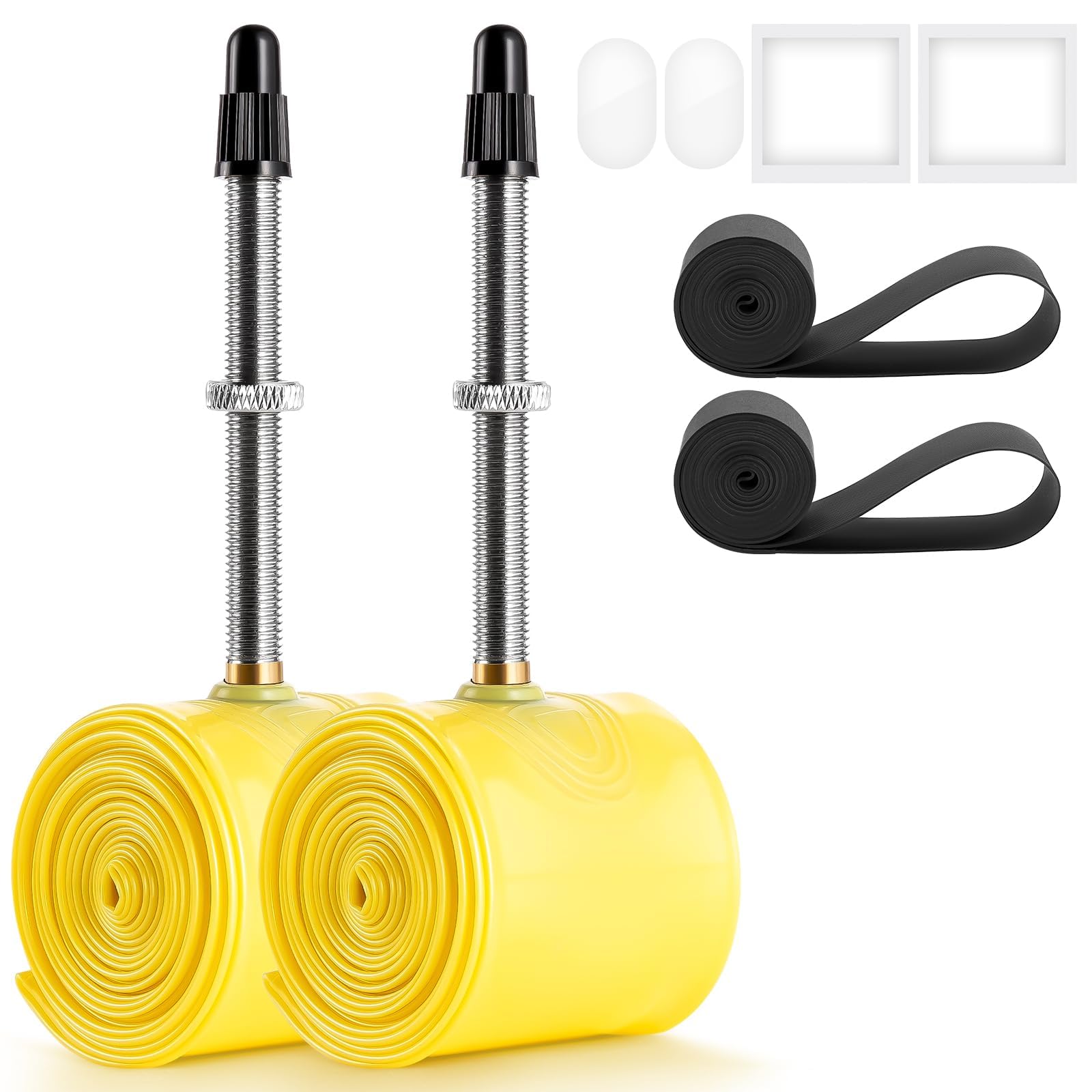YunSCM 2-pack 700C rura TPU 700x35/45C FV60mm Zawór, kompatybilny 700x35c 700x38c 700x40c 700x43c 700x45c dętka rowerowa guma butylowa