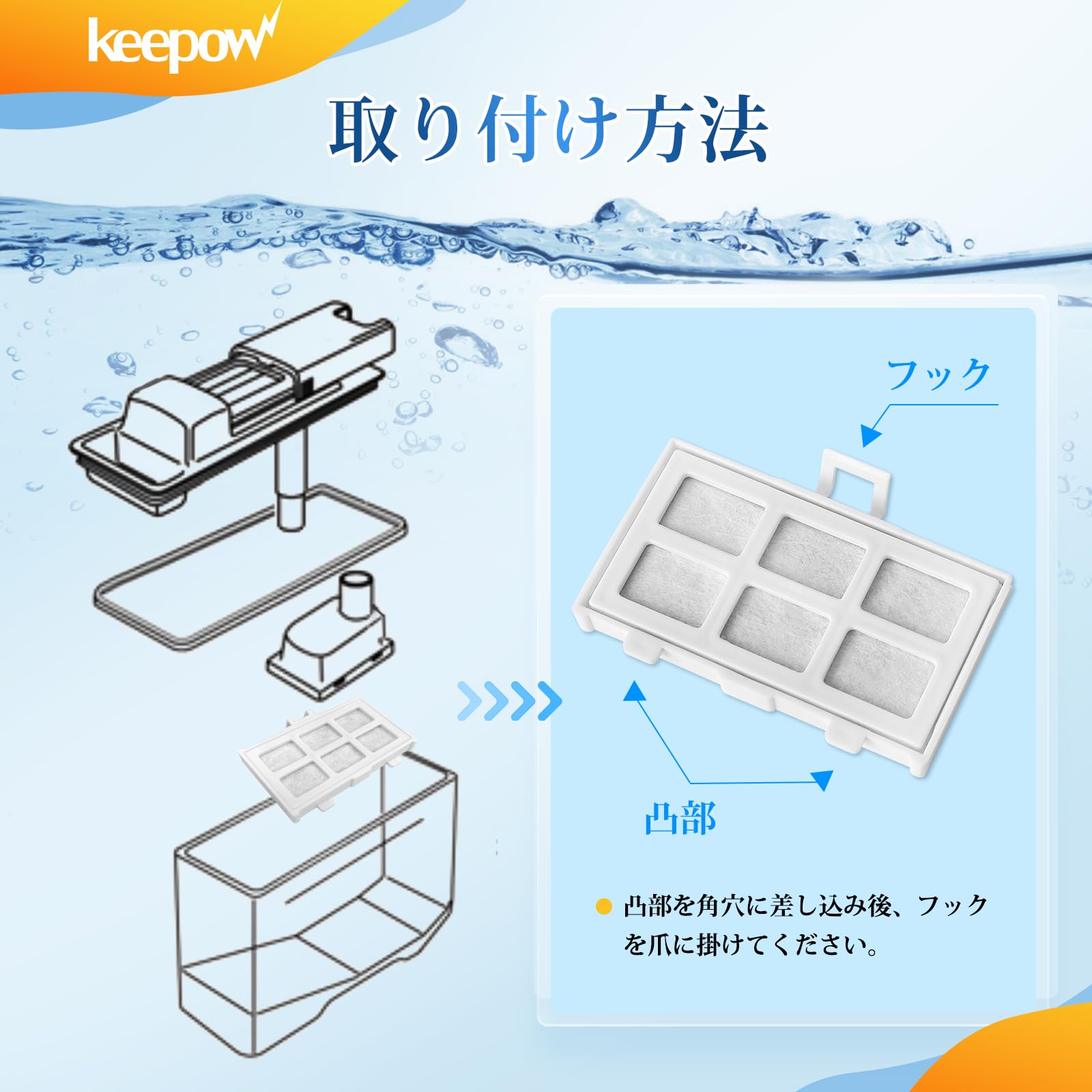 KEEPOW 日立 冷蔵庫用 製氷機フィルター RJK-30 : RJK-30 浄水フィルター 日立冷蔵庫 自動製氷機能付