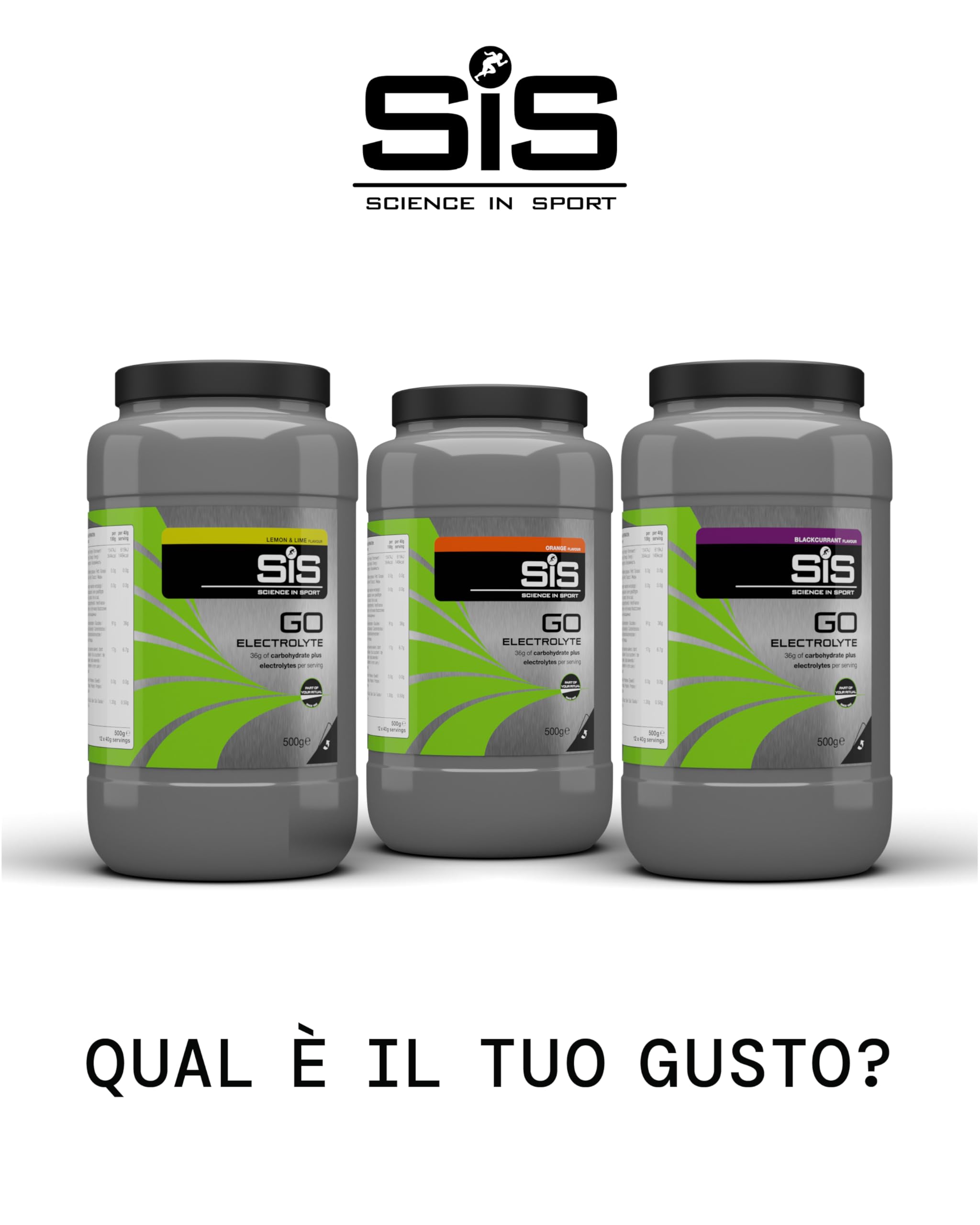 Science in Sport GO Elettroliti in polvere 500g Limone e lime - Bevanda sportiva vegana, Polvere isotonica per riequilibrare i livelli di elettroliti e liquidi